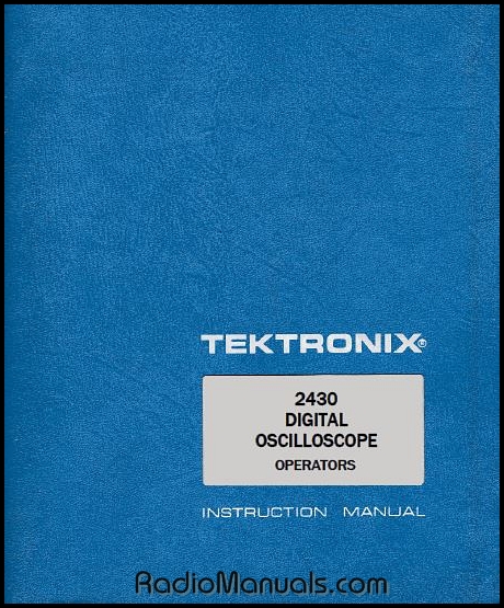Tektronix 2430 Operators Manual
